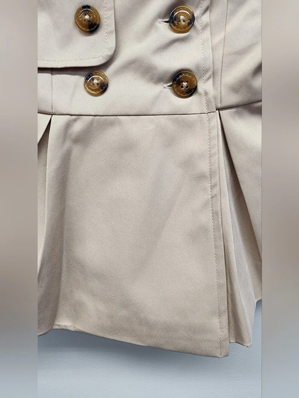 Tahari Baby Girls 3-6M Beige Trench Coat Jacket Bow Back Dressy